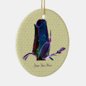 Electric Blue Rosenknospe Floral Ornament (Rechts)