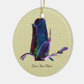 Electric Blue Rosenknospe Floral Ornament (Links)