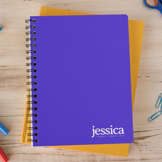 Electric Blue Rounded Modern Typografy Notizblock