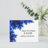 Electric Blue Save the Date Ankündigungspostkarte (Stehend Vorderseite)