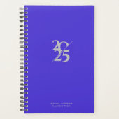 Electric Blue Split Year Spiral Weekly Planer (Vorderseite)