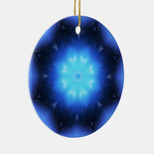 Electric Blue Star Keramik Ornament (Rechts)