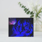 Electric Blue Tiger Postkarte (Stehend Vorderseite)