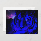 Electric Blue Tiger Postkarte (Vorne/Hinten)