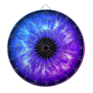 Electric Blue und Lila Eyeball Dart Board Dartscheibe