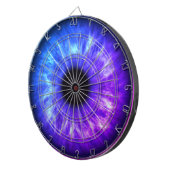 Electric Blue und Lila Eyeball Dart Board Dartscheibe (Vorderseite rechts)