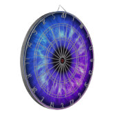 Electric Blue und Lila Eyeball Dart Board Dartscheibe (Vorderseite Links)
