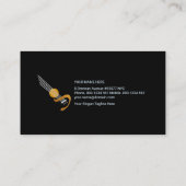 Electric Blue Wave Lightning Guitar Music Teacher Visitenkarte (Rückseite)