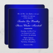 Electric Blue Wedding Einladung (Vorne/Hinten)