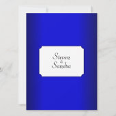 Electric Blue Wedding Einladung (Rückseite)