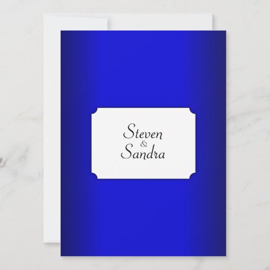 Electric Blue Wedding Einladung (Rückseite)