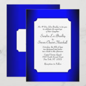 Electric Blue Wedding Einladung (Vorne/Hinten)