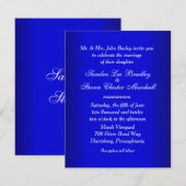 Electric Blue Wedding Einladung (Vorne/Hinten)