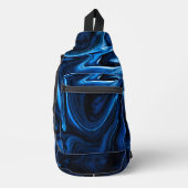 Electric Blue Wirbel Crossbody Bag (Vorderseite)