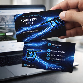 Electric Blue Wohnungsdruckreinigung Visitenkarte