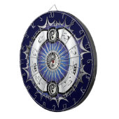 Electric Blue Yin Yang Dartscheibe (Vorderseite rechts)