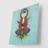 Electric Buddha Clock Quadratische Wanduhr (Winkel)