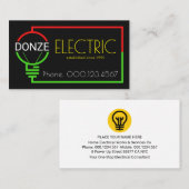 Electric Bulb Wiring Circuit Frame Visitenkarte (Vorne/Hinten)