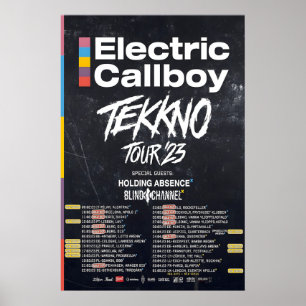 Electric Callboy Tour '23 REPRODUKTION Konzertpost Poster