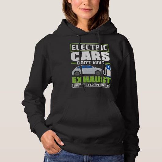 Electric Cars emit compliments Battery Electric Ve Hoodie (Vorderseite)