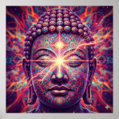 Electric Chakra Buddha - Psychedelic Enlightenment Poster (Vorne)