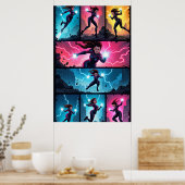 Electric Chaos Pop Art Poster (Küche)