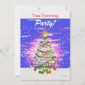 Electric Christmas Tree - Tree Trimming Party Einladung (Vorderseite)