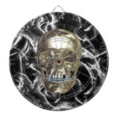 Electric Chrome Skull Dart Board Dartscheibe (vorne)