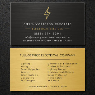 Electric Company Metallic Visitenkarte