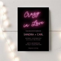 Electric Crazy in Liebe Neon Glow Light Wedding In