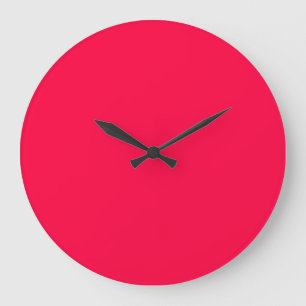 Electric Crimson Contemporary Complementärfarbe Große Wanduhr