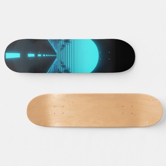 Electric Cruise Synthwave  Skateboard (Horizontal)