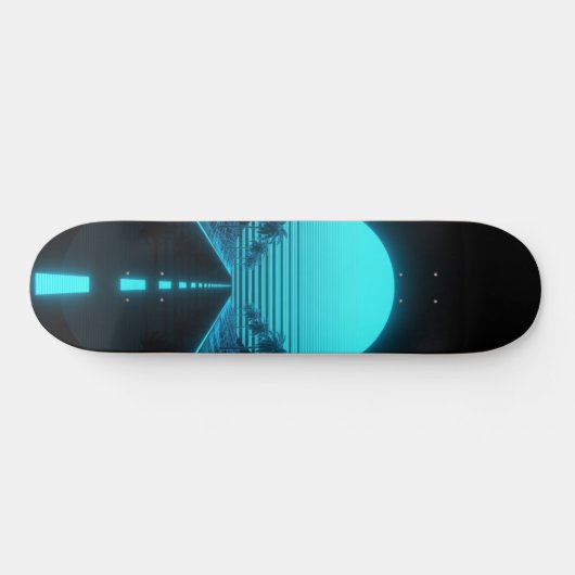 Electric Cruise Synthwave  Skateboard (Horizontal)