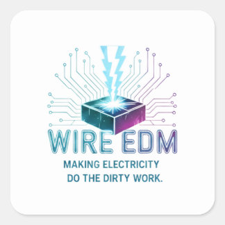 Electric Discharge Machining Phone Case Quadratischer Aufkleber