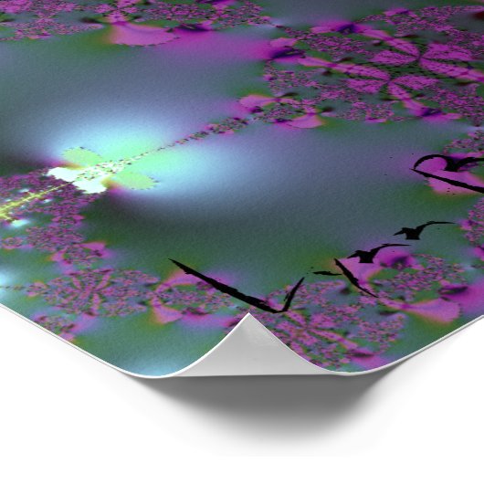 Electric Dragonflies Poster (Ecke)