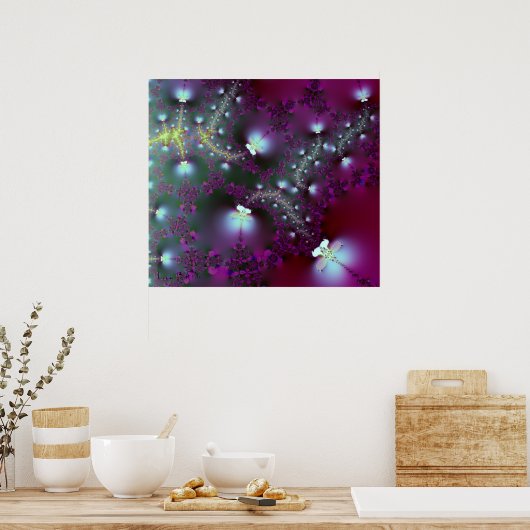 Electric Dragonflies Poster (Küche)