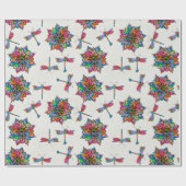 Electric Dragonfly A Geschenkpapier (Flach)