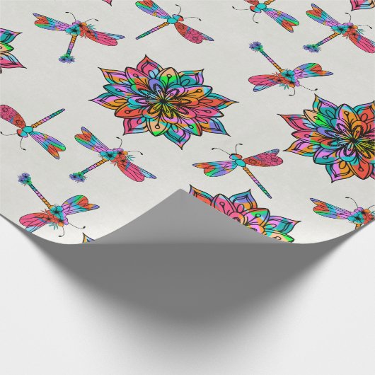 Electric Dragonfly A Geschenkpapier (Ecke)