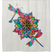 Electric Dragonfly Ein Duschvorhang (Vorderseite)