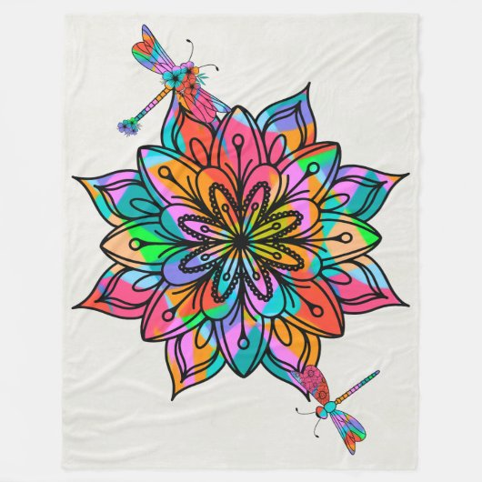 Electric Dragonfly Fleecedecke (Vorderseite)