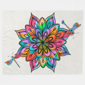 Electric Dragonfly Fleecedecke (Vorderseite (Horizontal))