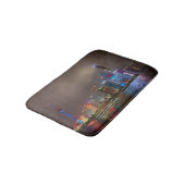 Electric Dreams - Futuristic Shanghai Skyline, A C Badematte (Schrägansicht)