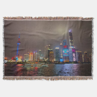 Electric Dreams - Futuristic Shanghai Skyline, A C Decke