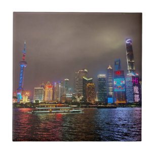 Electric Dreams - Futuristic Shanghai Skyline, A C Fliese