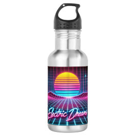Electric Dreams Retro Neon Tasse - 80er Edelstahlflasche