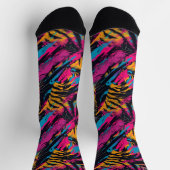 Electric Dschungel - Fierce Psychedelic Tiger Socken (Oben)