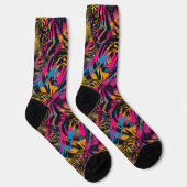 Electric Dschungel - Fierce Psychedelic Tiger Socken (Rechts)