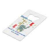 Electric EEL Can Generate 600 Volts Geldbeutel Flaschenöffner (Rückseite Schrägansicht)