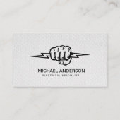 Electric Electrical Electrician Professional Visitenkarte (Vorderseite)