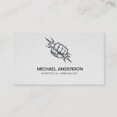 Electric Electrical Electrician Professional  Visitenkarte (Vorderseite)